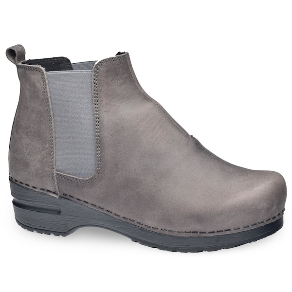 Women's Boot, 5.5-6 M, Oiled Leather, Antracite